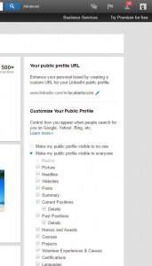 Profilo LinkedIn Efficace - Profilo Pubblico sezioni